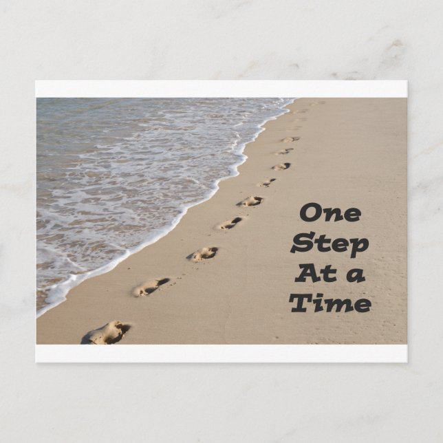 Positives Denken mit Schritt für Schritt Postkarte (Vorderseite)