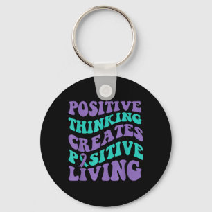 Positives Denken Psychische Gesundheit Bewusstsein Schlüsselanhänger