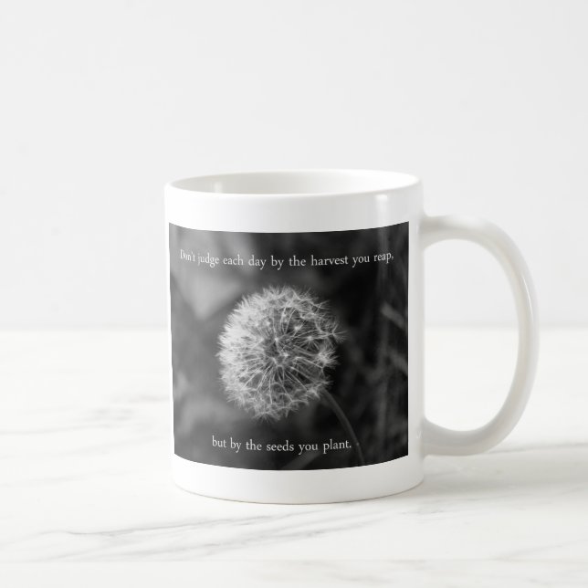 Positives Denken Sprichwort mit Dandelion Kaffeetasse (Rechts)