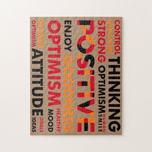 Positives Denken und Einstellung Puzzle (Vertikal)