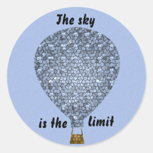 Positives ermutigendes Hot Air Ballon Mitarbeiter  Runder Aufkleber