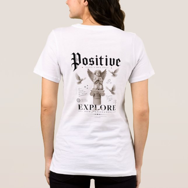 Positives Explore Frauen T-Shirt Tri-Blend Shirt (Rückseite)