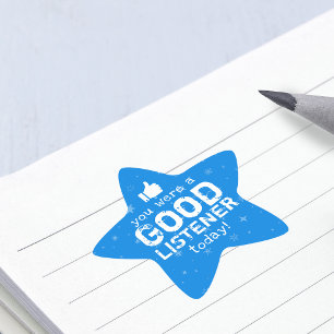 Positives Feedback Guter Zuhörer Lehrer Stern-Aufkleber