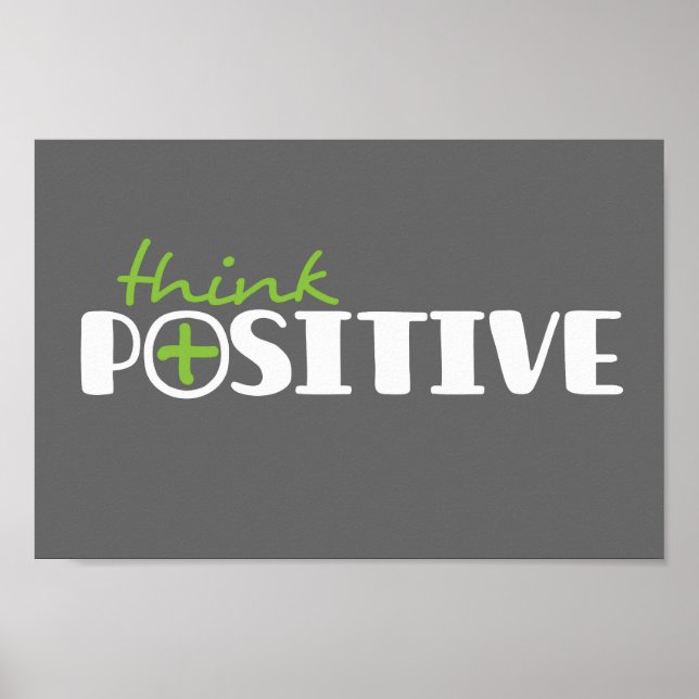 Positives grafisches Quadrat-Poster Poster (Vorne)