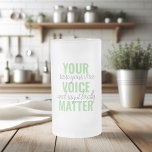 Positives Grün Ihre Stimme Matter Motivation Zitat Mattglas Bierglas<br><div class="desc">Positives Grün Ihre Stimme Matter Motivation Zitat</div>