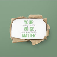Positives Grün Ihre Stimme Matter Motivation Zitat