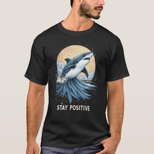 Positives Hai-T-Shirt 🦈 Funny Ocean-Geschenk T-Shirt (Vorderseite)