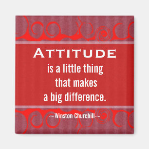 Positives Haltung-Churchill Zitat - Motivation Magnet