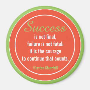 Positives Haltung-Churchill Zitat motivierend Magnet