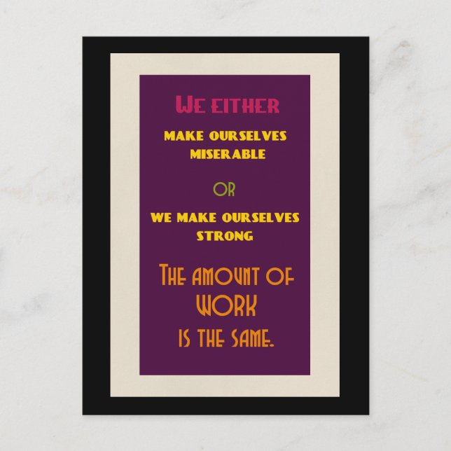 Positives inspirierendes Zitat über das Leben Postkarte (Vorderseite)