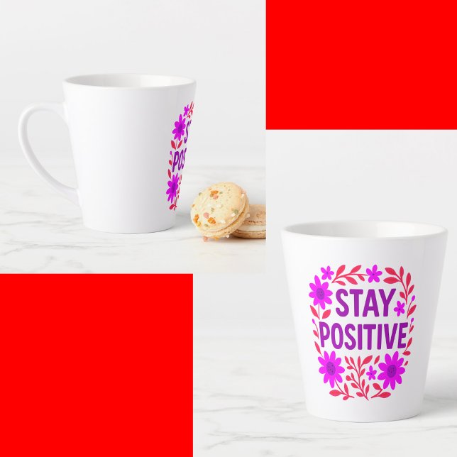 Positives Motivierend Zitat aus der Blüte bleibe Milchtasse (Von Creator hochgeladen)