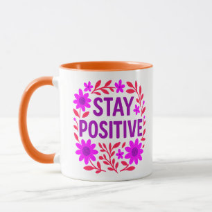 Positives Motivierend Zitat aus der Blüte bleibe Tasse