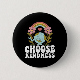 Positives Rainbow Peace Hippie Wählen Sie Kindness Button