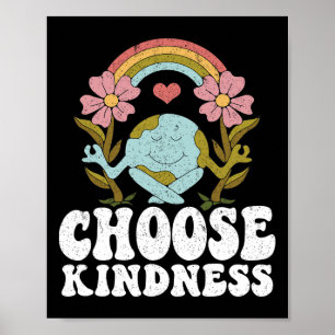 Positives Rainbow Peace Hippie Wählen Sie Kindness Poster