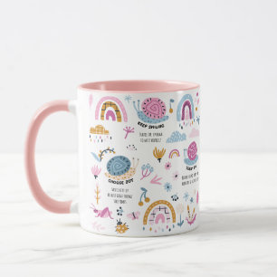 Positives Snail-Denken, Pink-Kaffee-Tasse, 11oz Tasse