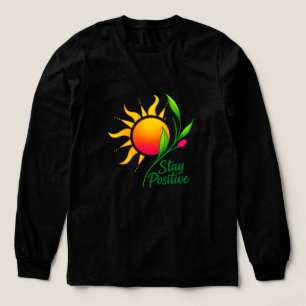 Positives Sun und Blume Langschläfer Shirt bleibe