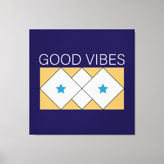 Positives Vibes erfrischendes Design Leinwanddruck