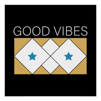 Positives Vibes erfrischendes Design Poster