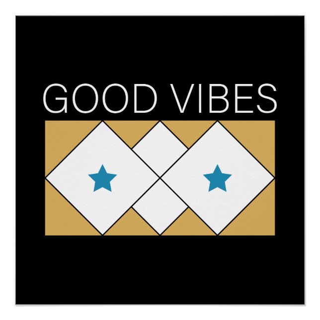 Positives Vibes erfrischendes Design Poster (Vorderseite)