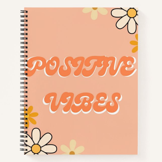 Positives Vibes-Notebook Notizbuch (Vorderseite)