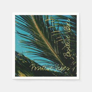 Positives Vibes Palm Tree Paper Napkin Serviette