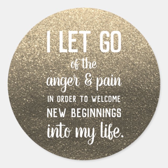 Positives Wohlbefinden Anger Management Psychische Runder Aufkleber (Vorderseite)