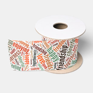 Positives Wortdesign Satinband