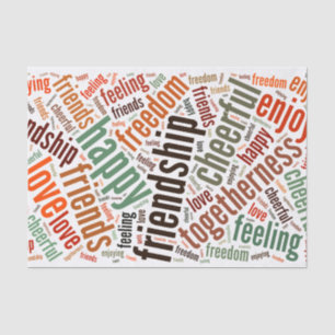 Positives Wortdesign Seidenpapier