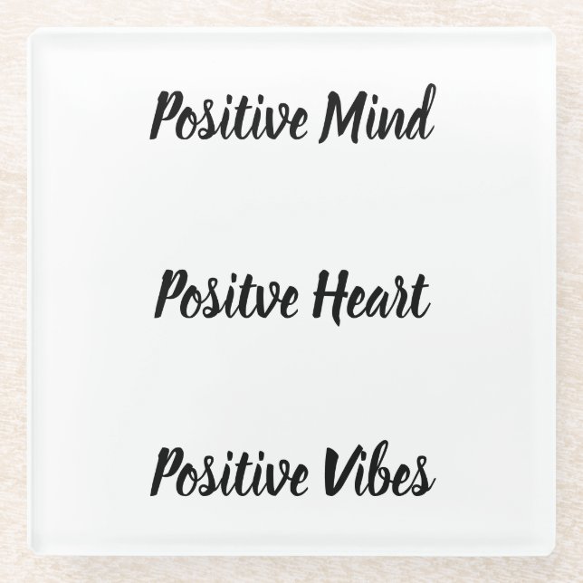 Positives Zitat  Glasuntersetzer (Vorderseite)