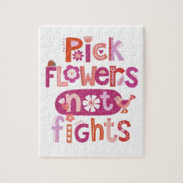 Positives Zitat mit rosa Hand Puzzle