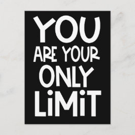 Positives Zitat Sie sind Ihr einziger Limit White  Postkarte