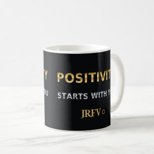 Positivität Beginnt Bei Dir JRFV Gold-Look Kaffeetasse