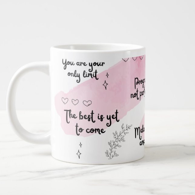 Positivität Boost Pink Spezialität Tasse (Links)