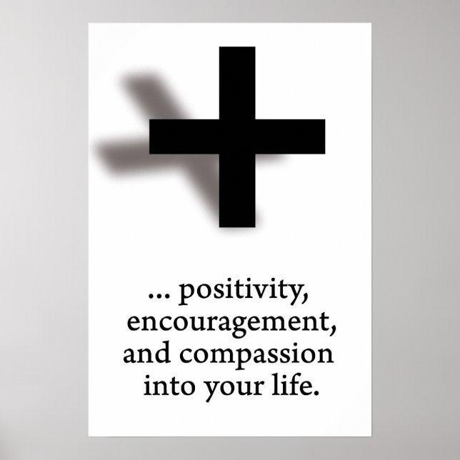 Positivität hinzufügen poster (Vorne)