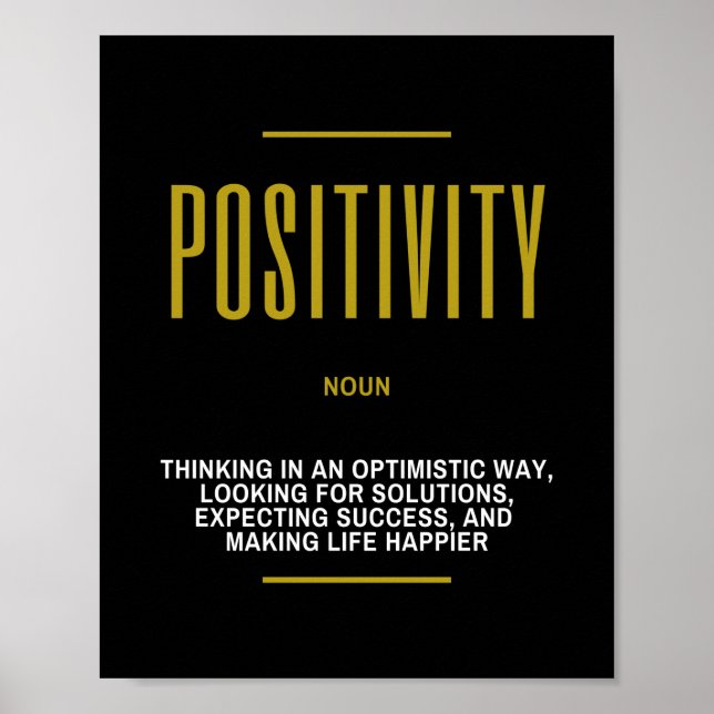 Positivität Inspiration für Erfolg Poster (Vorne)