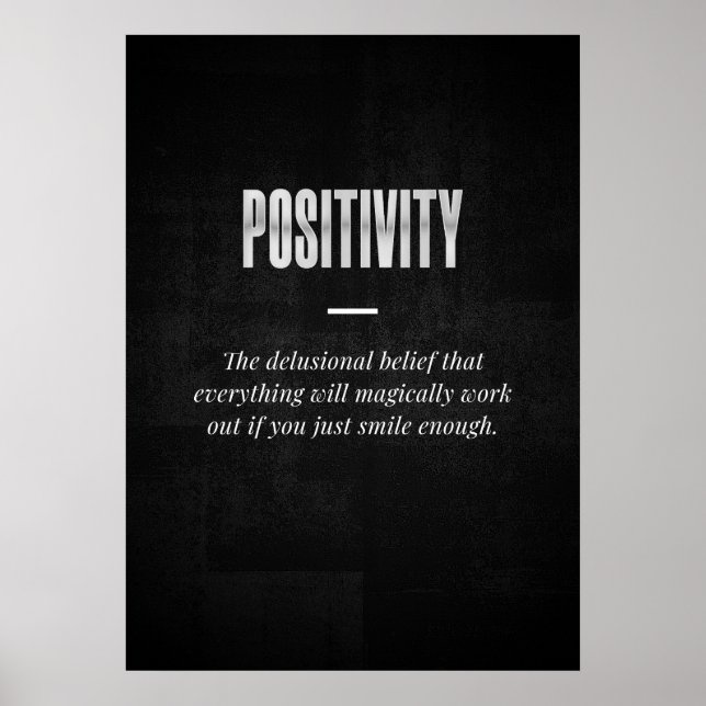 Positivität Poster (Vorne)