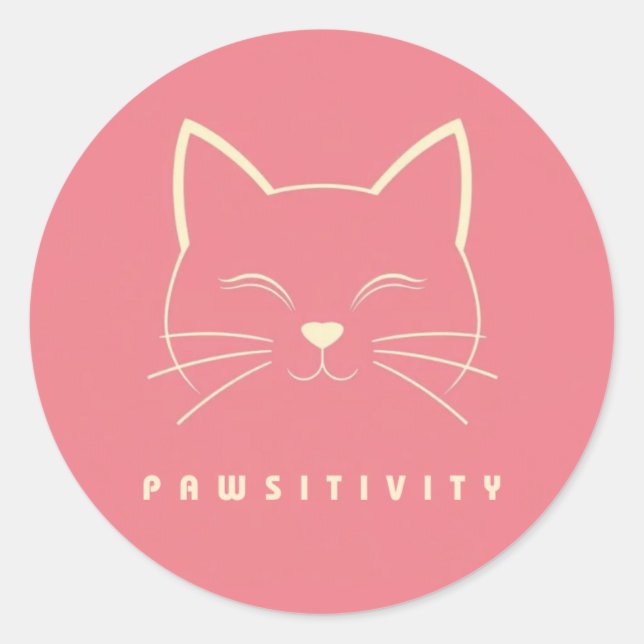 POSITIVITÄT RUNDER AUFKLEBER (Vorderseite)