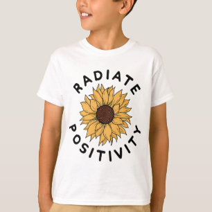 Positivität Sonnenblumen Positive Nachricht Mensch T-Shirt