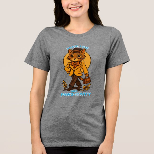 Positivität Tri-Blend Shirt (Vorderseite)