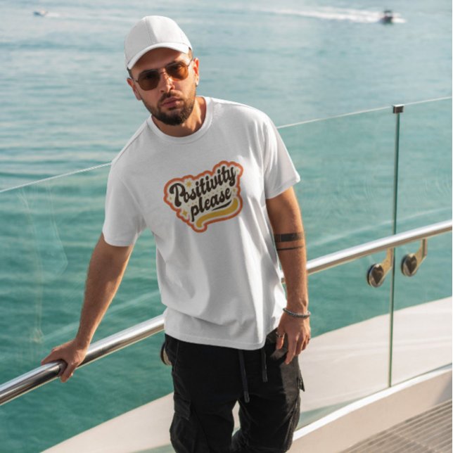 Positivitäts-bitte Buchstaben T-Shirt (Von Creator hochgeladen)