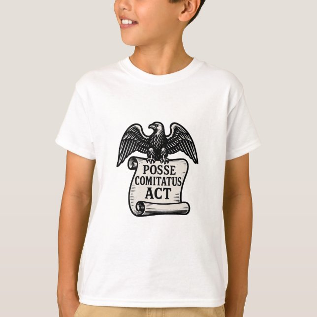 Posse Comitatus Act Eagle Scroll T-Shirt (Vorderseite)