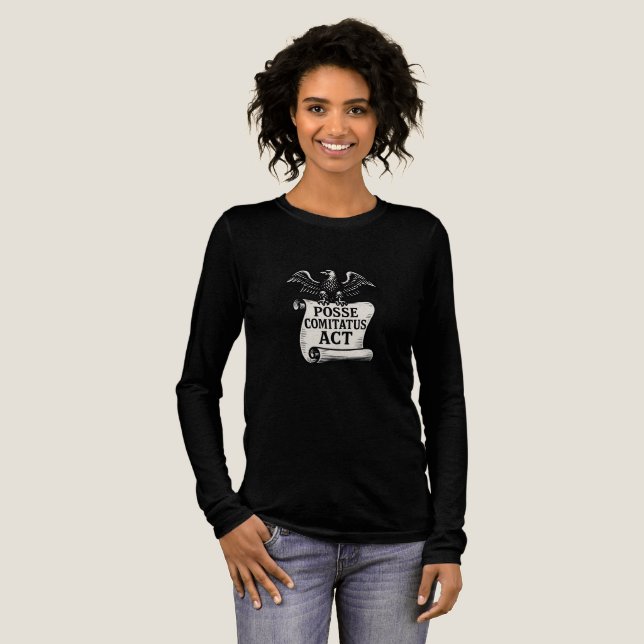 Posse Comitatus Act Eagle Scroll Tri-Blend Shirt (Volle Vorderseite)