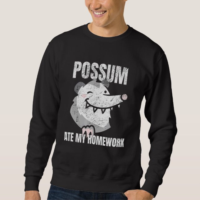 Possum Ate My Hausaufgaben Sweatshirt (Vorderseite)