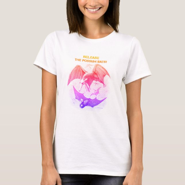 Possum Bats Regenbogen im T - Shirt der Frauen (Vorderseite)