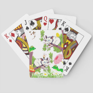 Possum-Chicks-Frosch-Blumen-Kartenspiel Spielkarten