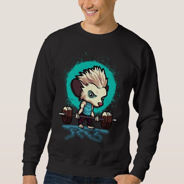 Possum  Deadlifting Opossum Costume Workout Possum Sweatshirt (Vorderseite)