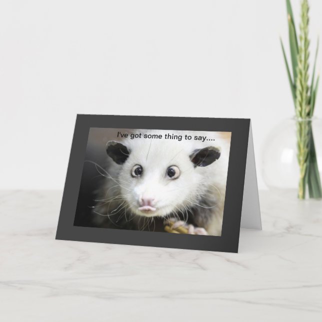 Possum Feiertagskarte (Vorderseite)