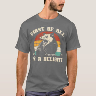 Possum First Im Delight Vintage Opossum Humor Männ T-Shirt