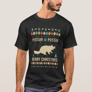 Possum Funny hässlich Sweater Vintag Retro für Chr T-Shirt