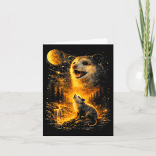 Possum heult zum Mond Vintage Meme 90er lustig Karte
